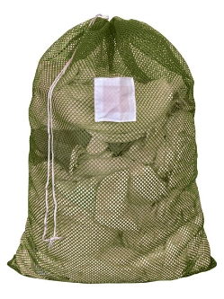 Large Mesh Laundry Bag 30"x40"- Custom Printing Available - Drawstring - LBAG3040D