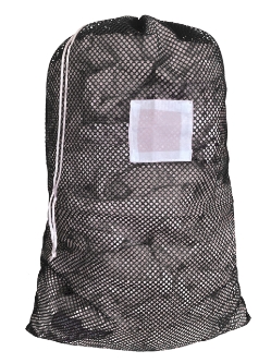 Black Mesh Laundry Bag 24x36 with Drawstring