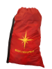 Printed Merry Christmas Red Laundry Bag with Carry Strap 30"x40"