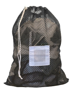 Small Mesh Laundry Bag 18"x24"- Custom Printing Available - Drawstring or Zipper - LBG1824D
