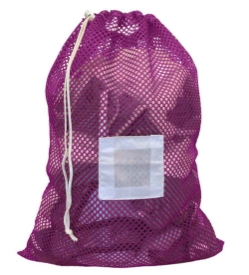 Small Mesh Laundry Bag 18"x24"- Custom Printing Available - Drawstring or Zipper - LBG1824D