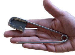 5" Stainless Steel Laundry Pin for Mesh Bags with the Pin Open