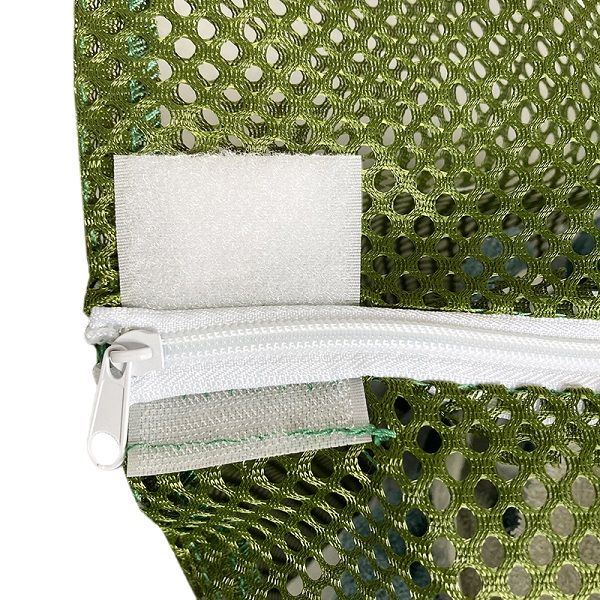 ZN155525 Mesh Laundry Bag,Green,with Zipper,PK12