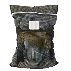 Zipper Black Mesh Net Laundry Bags 24" x 36"