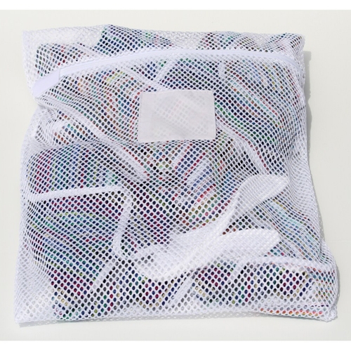 White 24''x 36'' Mesh Laundry Bag for Microfiber 