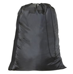 Black Polyester Laundry Bag with Carry Strap - Nylon like