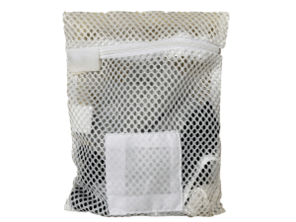 Closeup of White Mesh Bag