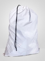Close up of the fabric on our white canvas laundry bag 30x40