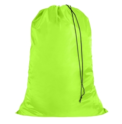 Fluorescent Green Large Laundry Bag -Polyester and Nylon Like