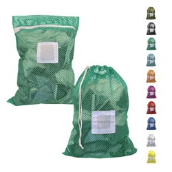 Small Mesh Laundry Bag 18"x24"- Custom Printing Available - Drawstring or Zipper - 18241824D